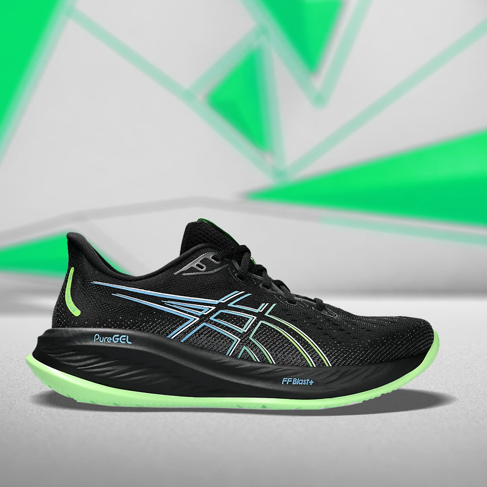 ASICS GEL-CUMULUS 26 MEN'S (BLACK/ ELECTRIC LIME) RUNNING SHOES - InstaSport