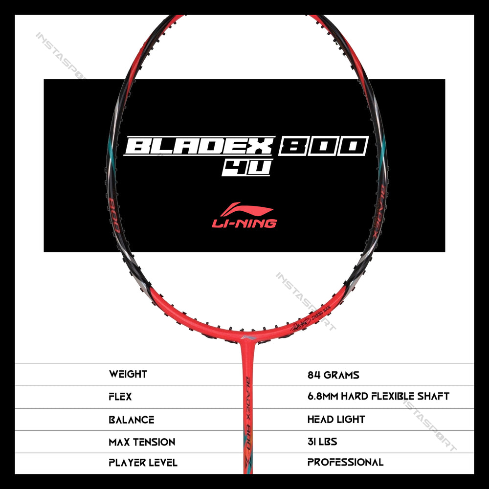 Li-Ning Blade X 800 Badminton Racket (4U/ 84 gms) - InstaSport