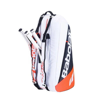 Babolat RH X6Pure Strike Tennis Kitbag - White/ Black/ Red - InstaSport