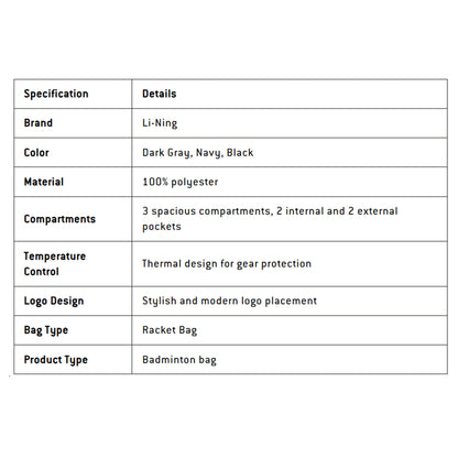 Li-Ning Torque Badminton Kit Bag
