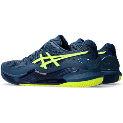 Asics Gel Resolution 9 Tennis Shoes (Mako Blue/ Safety Yellow) - InstaSport