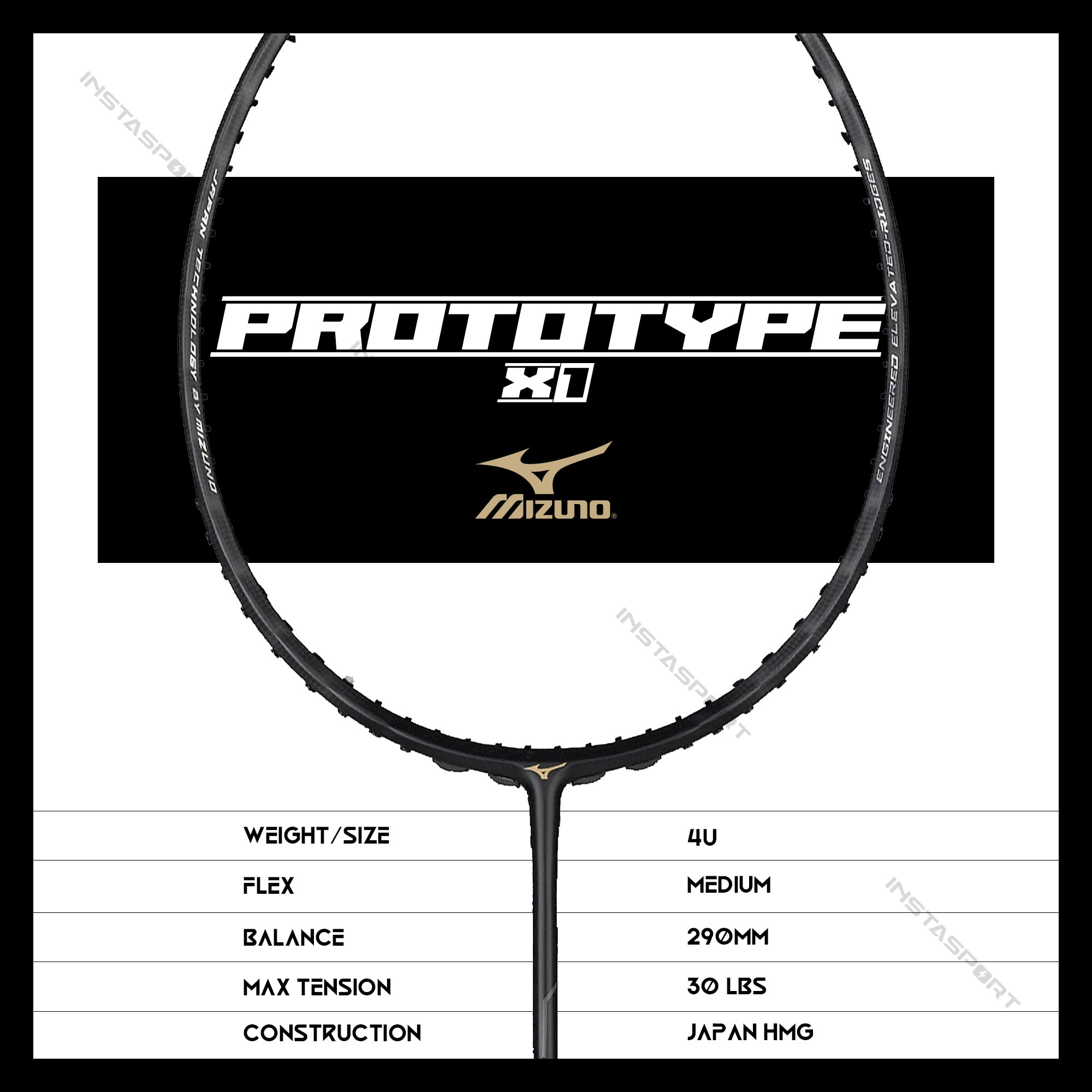 Mizuno Prototype X-1 Badminton Racket - InstaSport