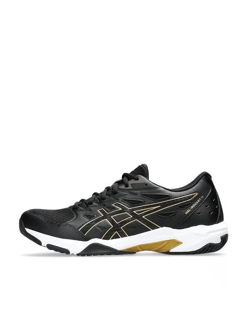 Asics Gel Rocket 11 (Black/ Pure Gold) Badminton Shoes