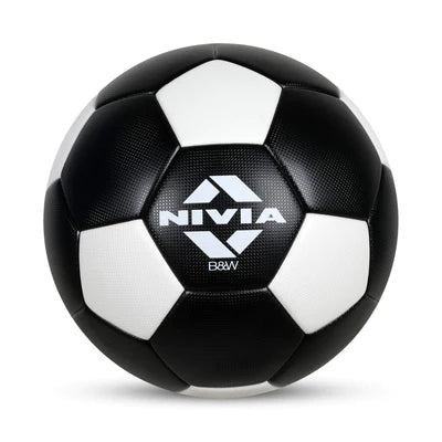 Nivia Black and White Footballs - Size 5 - InstaSport