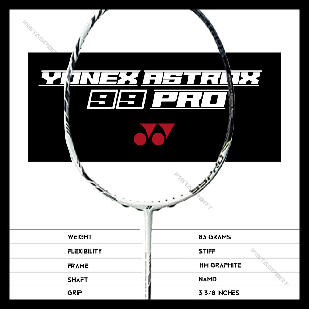 YONEX Astrox 99 Pro (White Tiger) Badminton Racket - InstaSport