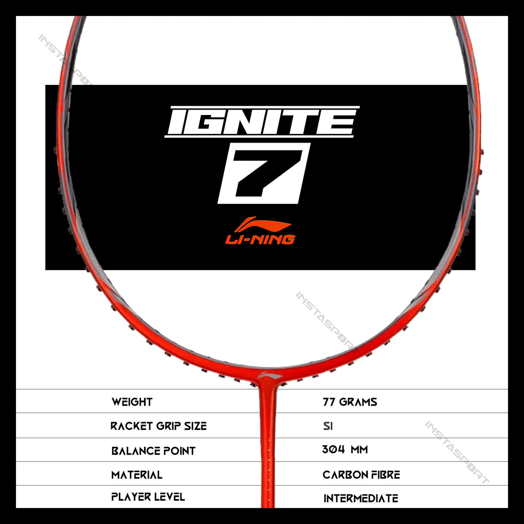 Li-Ning Ignite 7 Badminton Racket (Copper/ Black) - InstaSport