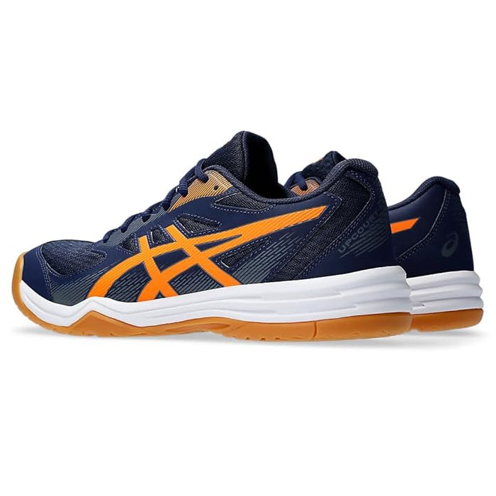 Asics Upcourt 5 (Peacoat/ Shocking Orange ) Badminton Shoes - InstaSport