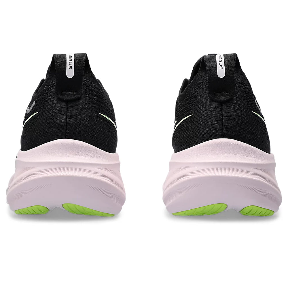 ASICS GEL NIMBUS 26 (M) - (BLACK/ NEON LIME) RUNNING SHOES - InstaSport