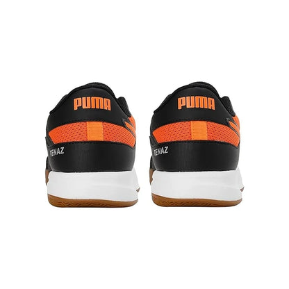 Puma Men's Deuce Indoor Shoe (Black-Vibrant Orange-Silver) 10760403