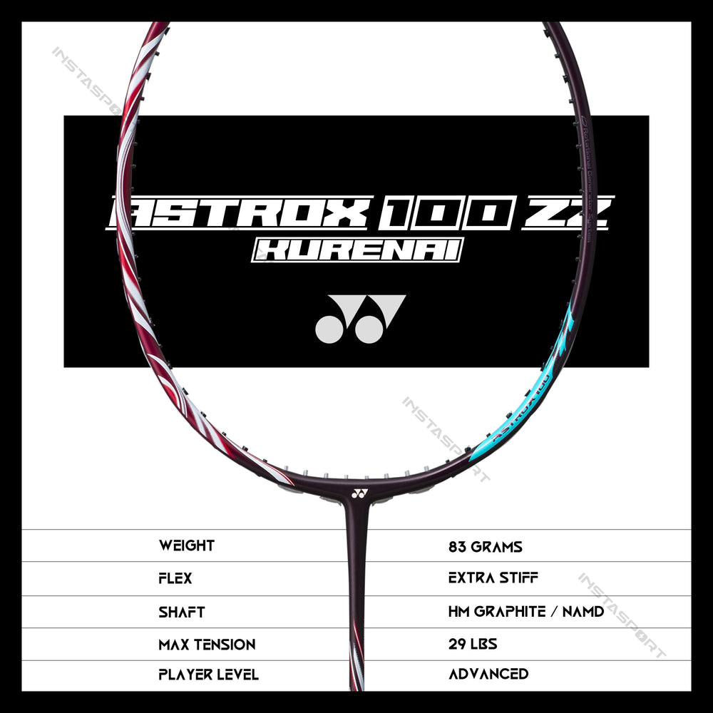YONEX Astrox 100 ZZ (Kurenai) Badminton Racket - InstaSport