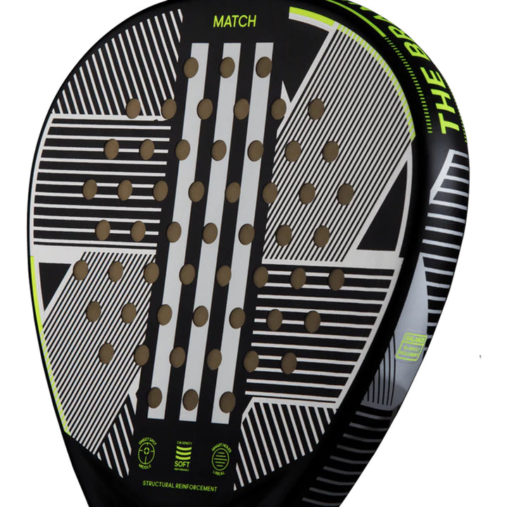 Adidas Match 3.3 Padel Racquet - Black/ Lime