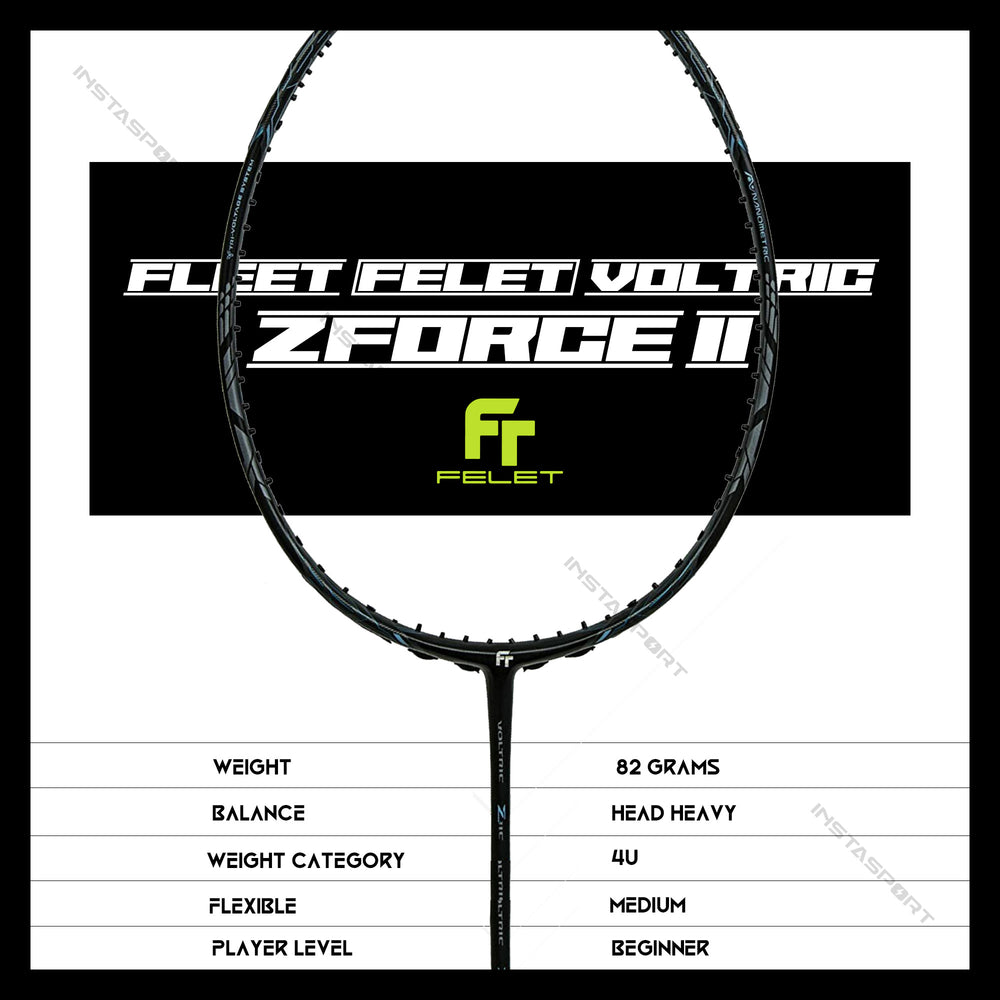 Fleet (Felet) Voltric Z-Force II Unstrung Badminton Racket - InstaSport
