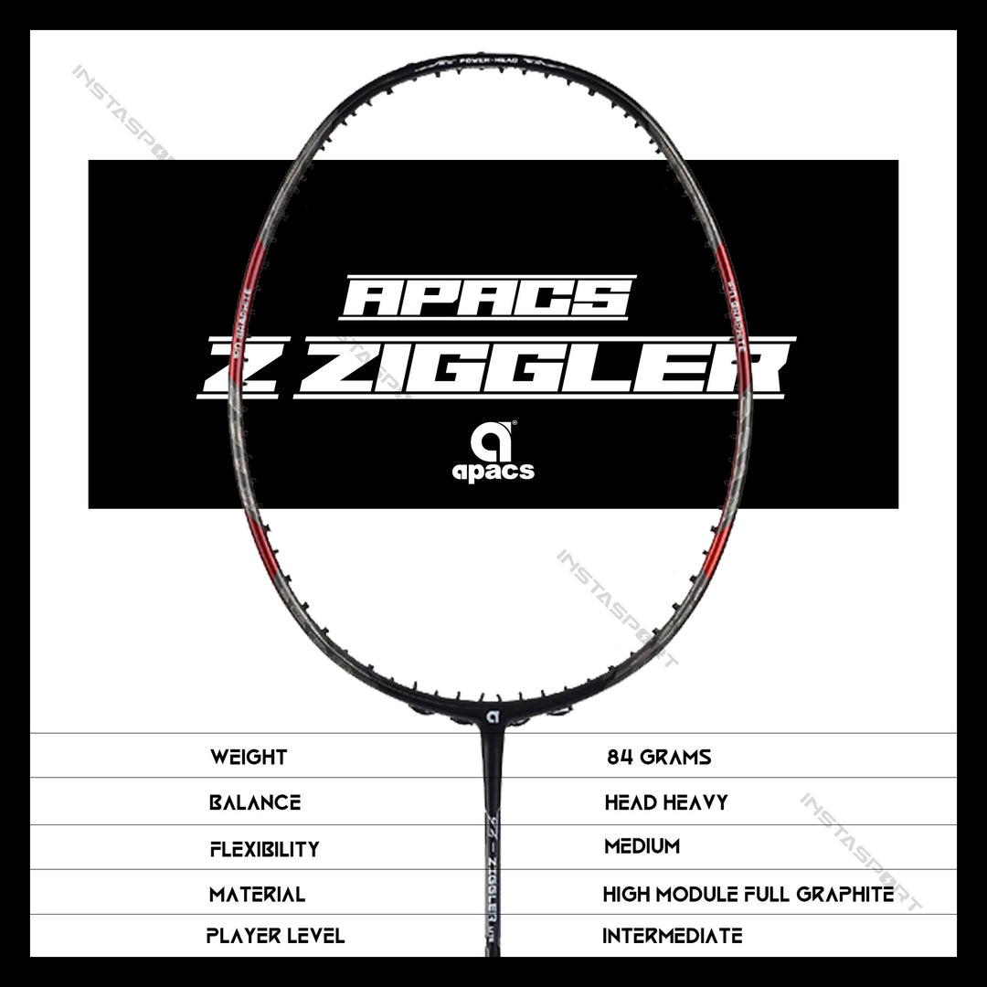 Apacs Z Ziggler Lite Badminton Racket (Red/Black)