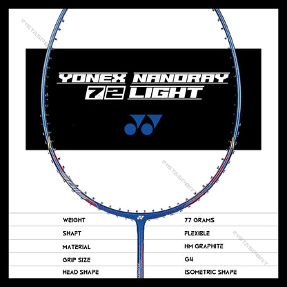 Yonex Nanoray 72 Light (Powder Blue) Badminton Racket - InstaSport