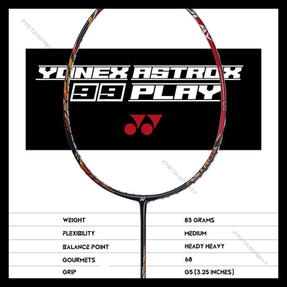 YONEX Astrox 99 Play (Cherry Sunburst) Badminton Racket - InstaSport