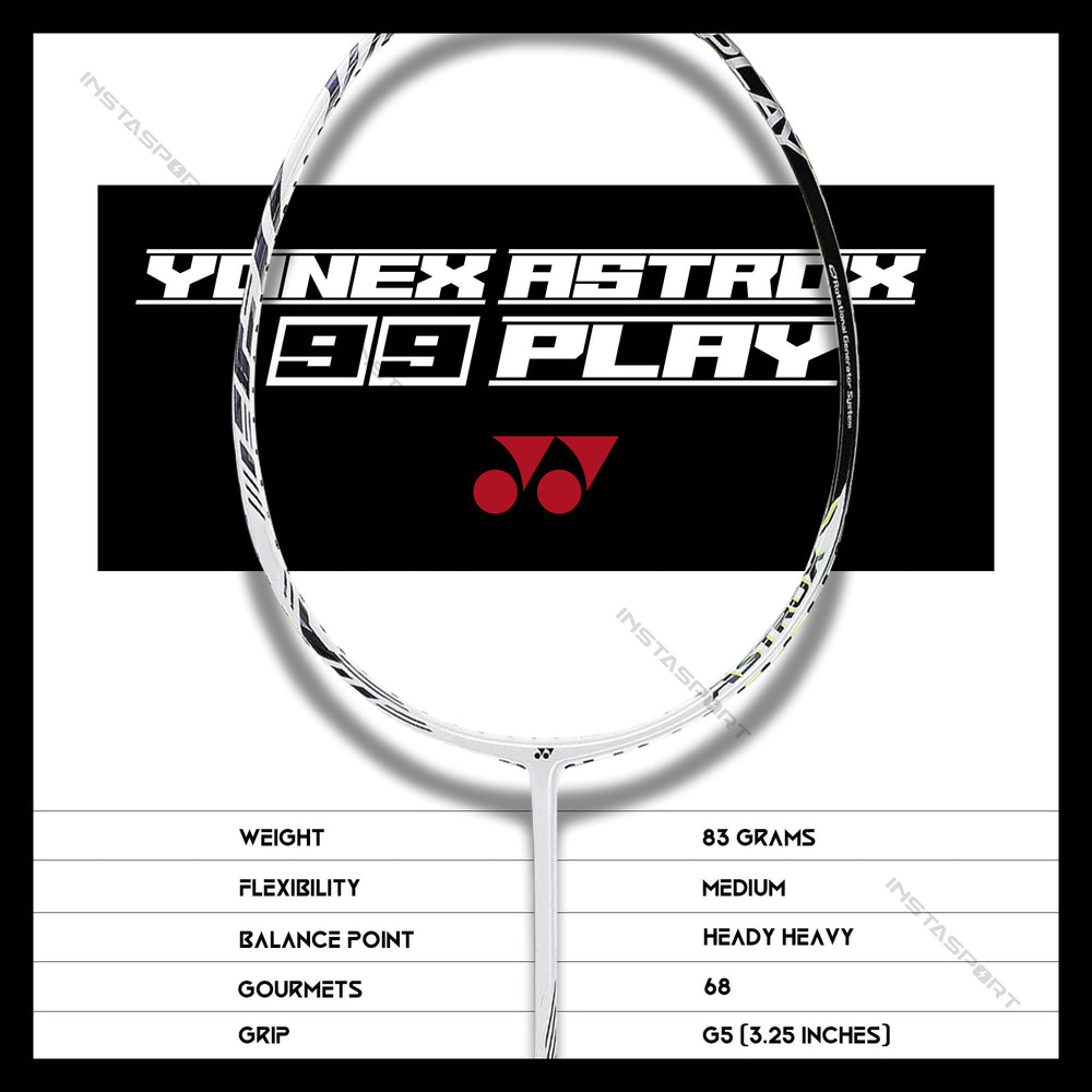 YONEX Astrox 99 Play (White Tiger) Badminton Racket - InstaSport