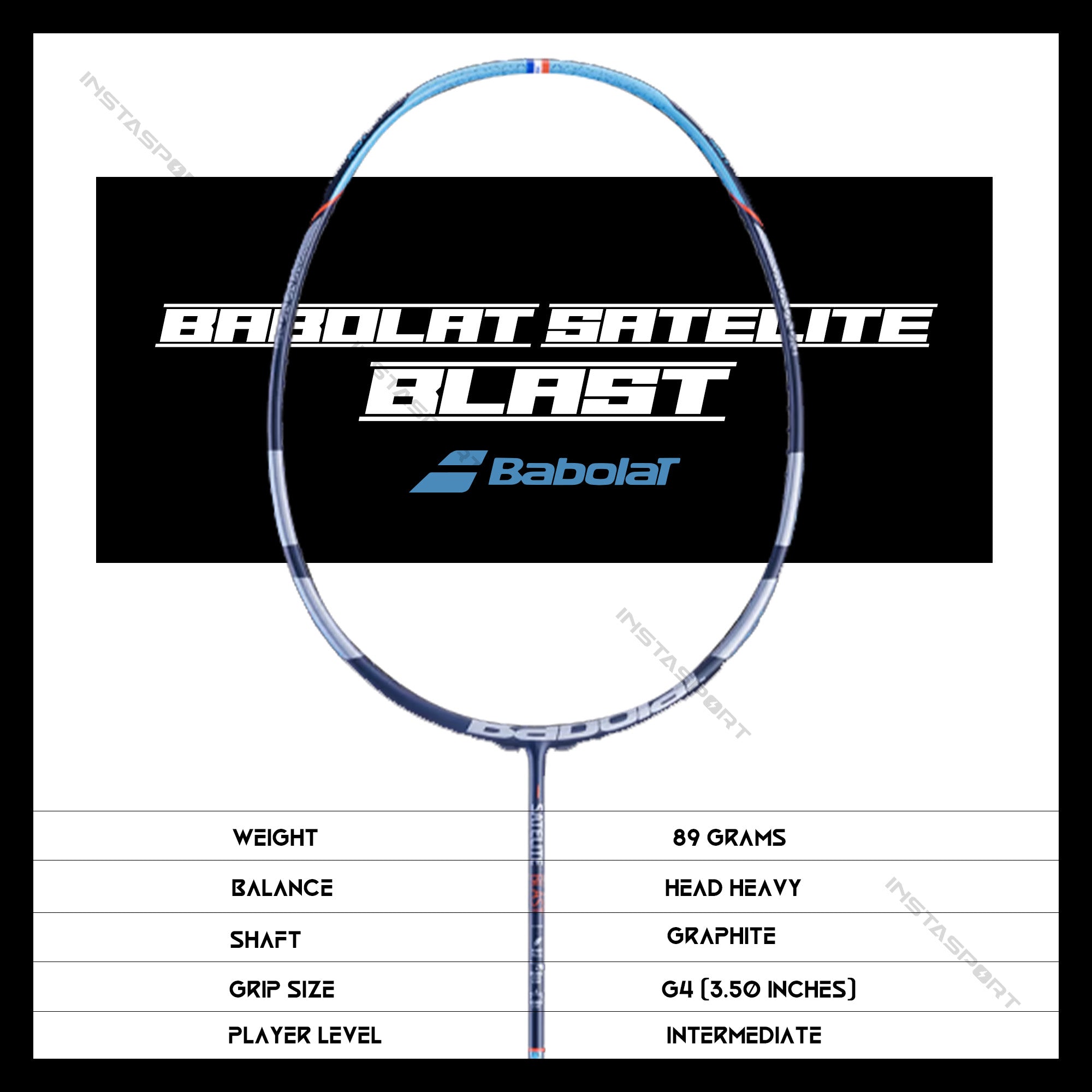 Babolat Satelite Blast Badminton Racket (Strung) - InstaSport