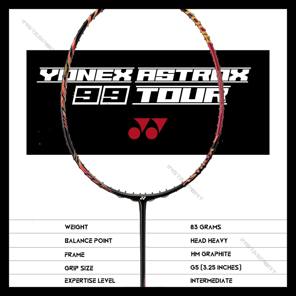 YONEX Astrox 99 Tour Badminton Racket (Cherry Sunburst) - InstaSport