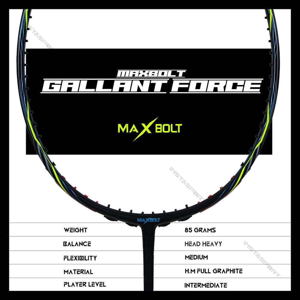 Maxbolt Gallant Force Badminton Racket - InstaSport