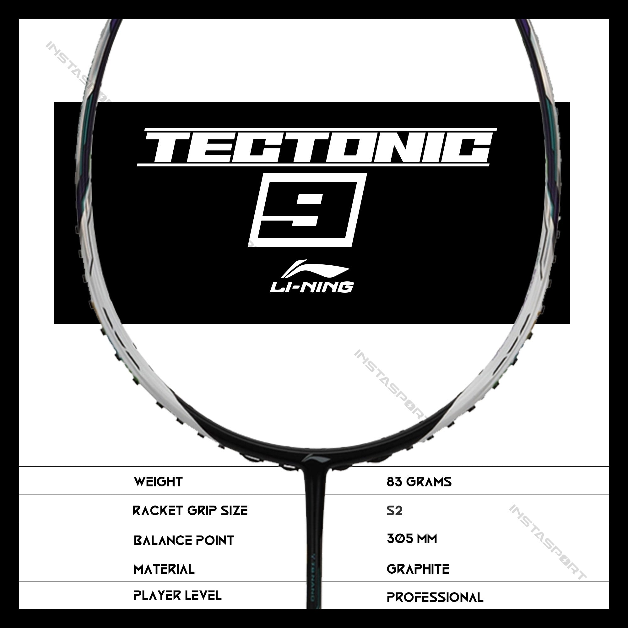 Li-Ning Tectonic 9 Badminton Racket (4U) - InstaSport