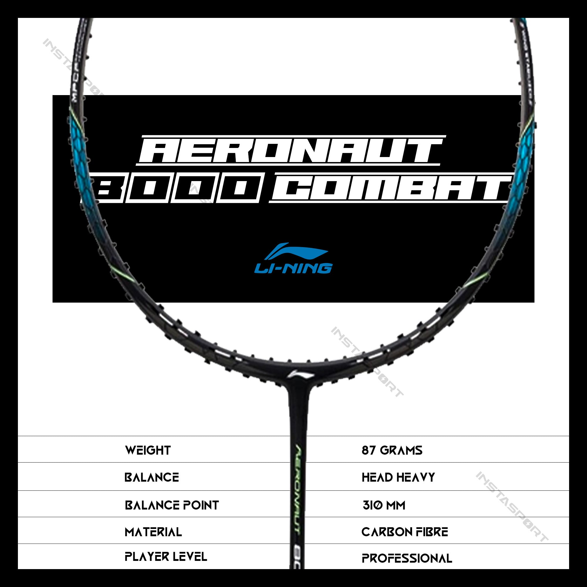 Li-Ning Aeronaut 8000 Combat Badminton Racket - InstaSport