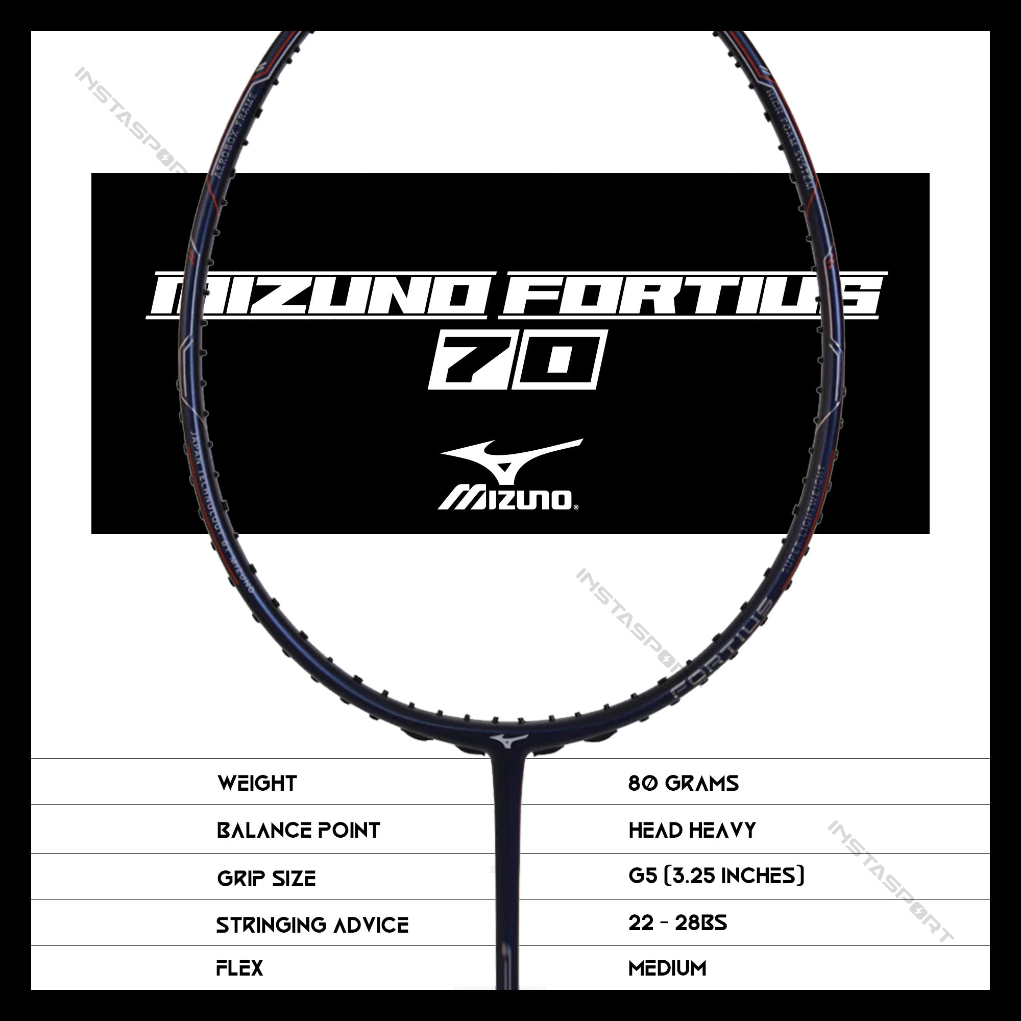 Mizuno Fortius 90 Badminton Racket - InstaSport