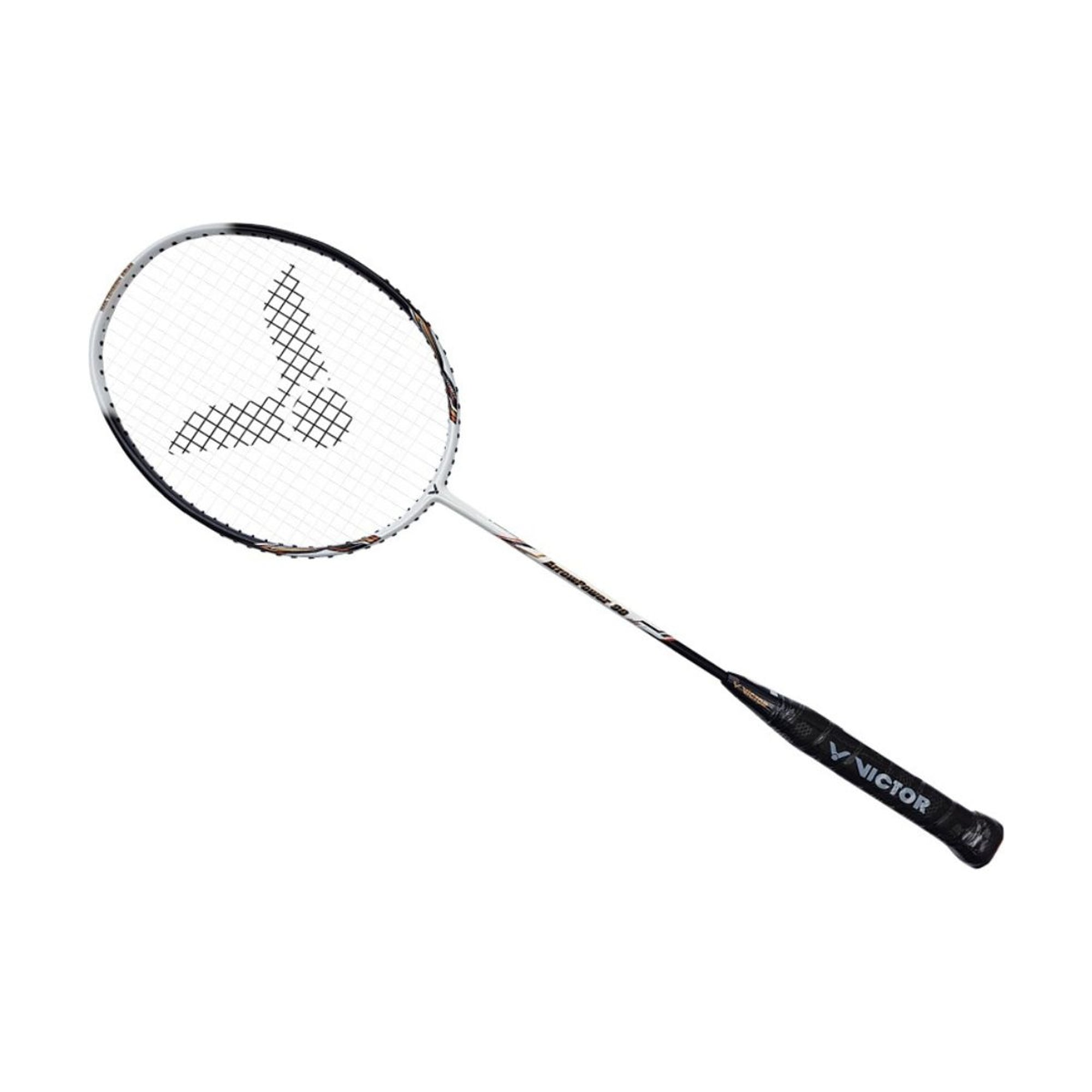 Victor Arrow Power 90 Strung Badminton Racket (Black)