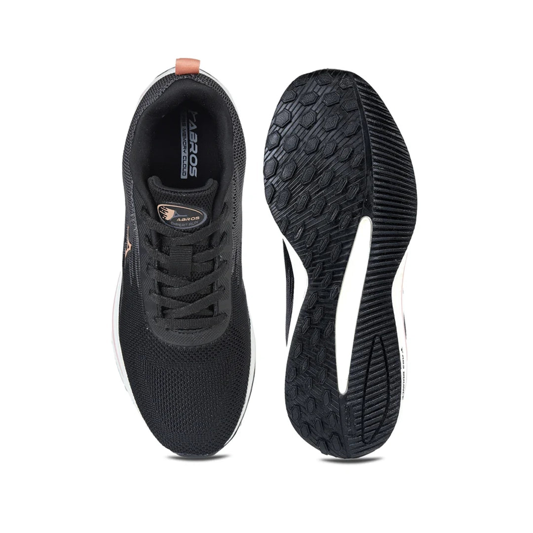 ABROS Women's Melody Sports Shoes/Walking Shoes - Black/Peach