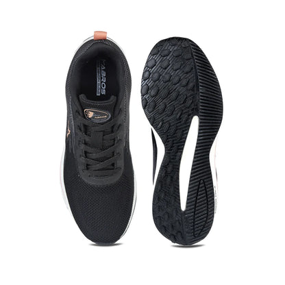 ABROS Women's Melody Sports Shoes/Walking Shoes - Black/Peach