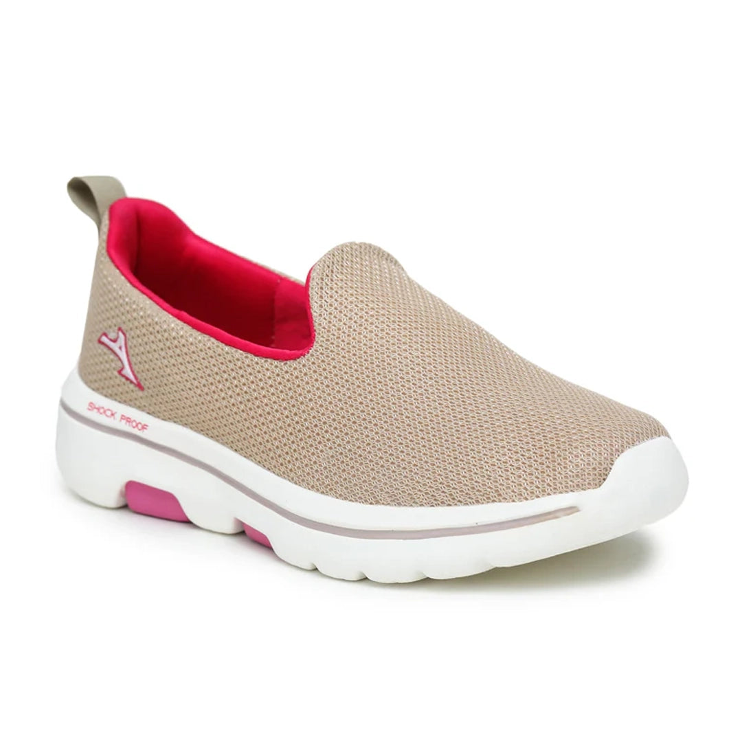 ABROS Women's Julia-N Sports Shoes/Walking Shoes - Beige/Pink