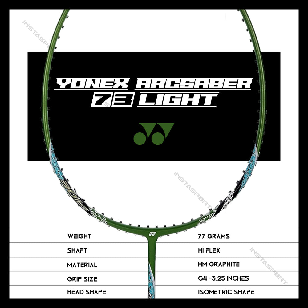 Yonex Arcsaber 73 Light Badminton Racket (Leaf Green) - InstaSport