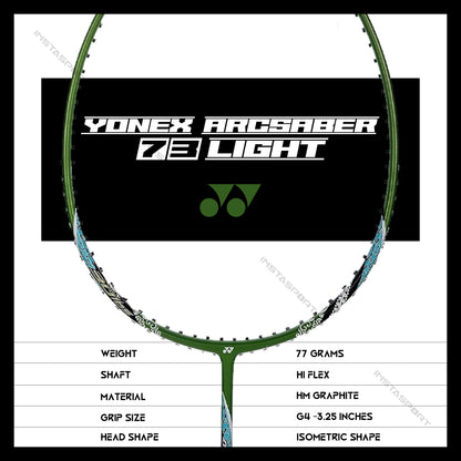 Yonex Arcsaber 73 Light Badminton Racket (Leaf Green) - InstaSport