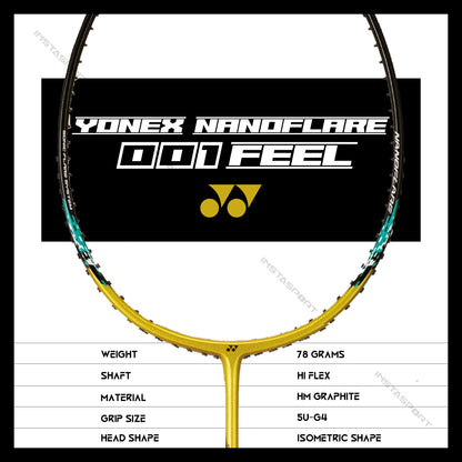 YONEX Nanoflare 001 Feel Badminton Racket - InstaSport