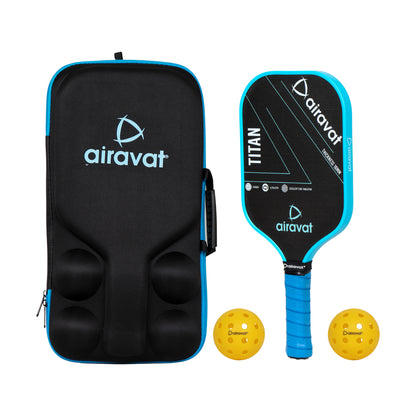 Airavat Titan Pickleball Paddle Set (1 Paddles + 2 Balls + 1 Bag/Assorted Colour)