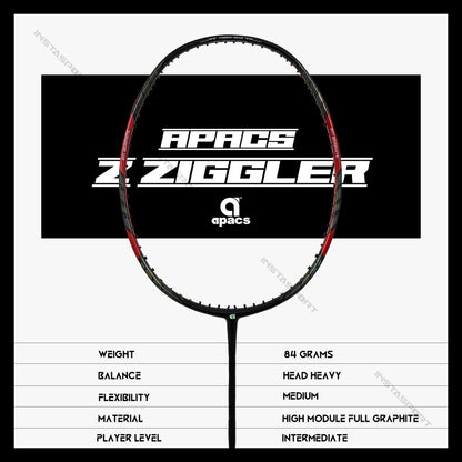 Apacs Z Ziggler (Black) Badminton Racket - InstaSport
