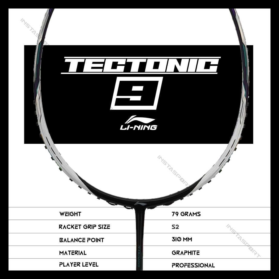 Li-Ning Tectonic 9 Badminton Racket (5U/ 79 gms) - InstaSport