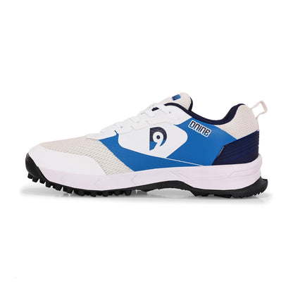 D9 Force-2 Rubber Studs Shoes - White/Navy Blue