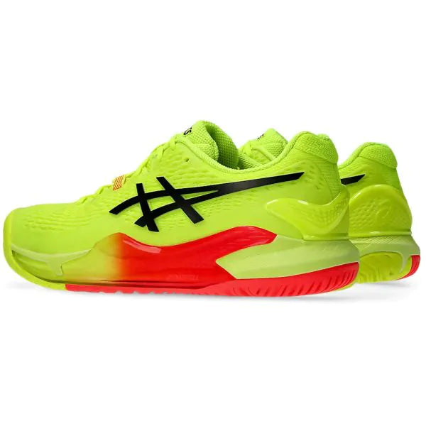 Asics Gel Resolution 9 Paris Tennis Shoes (Safety Yellow/ Black) - InstaSport