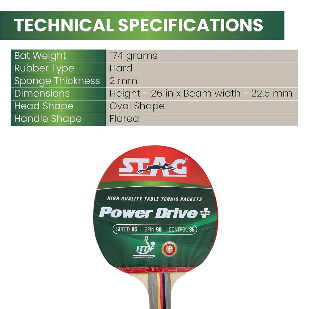 Stag Power Drive Table Tennis Racquet