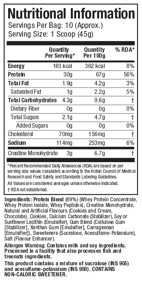 Muscletech Nitro-Tech Whey Protein (Cookie & Cream) - InstaSport