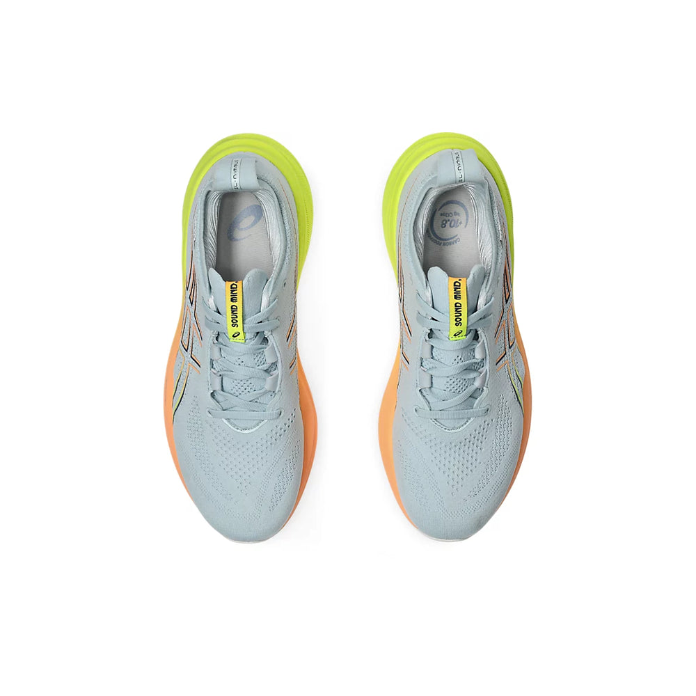 ASICS GEL NIMBUS 26 - PARIS (COOL GREY/ SAFETY YELLOW) RUNNING SHOES - InstaSport