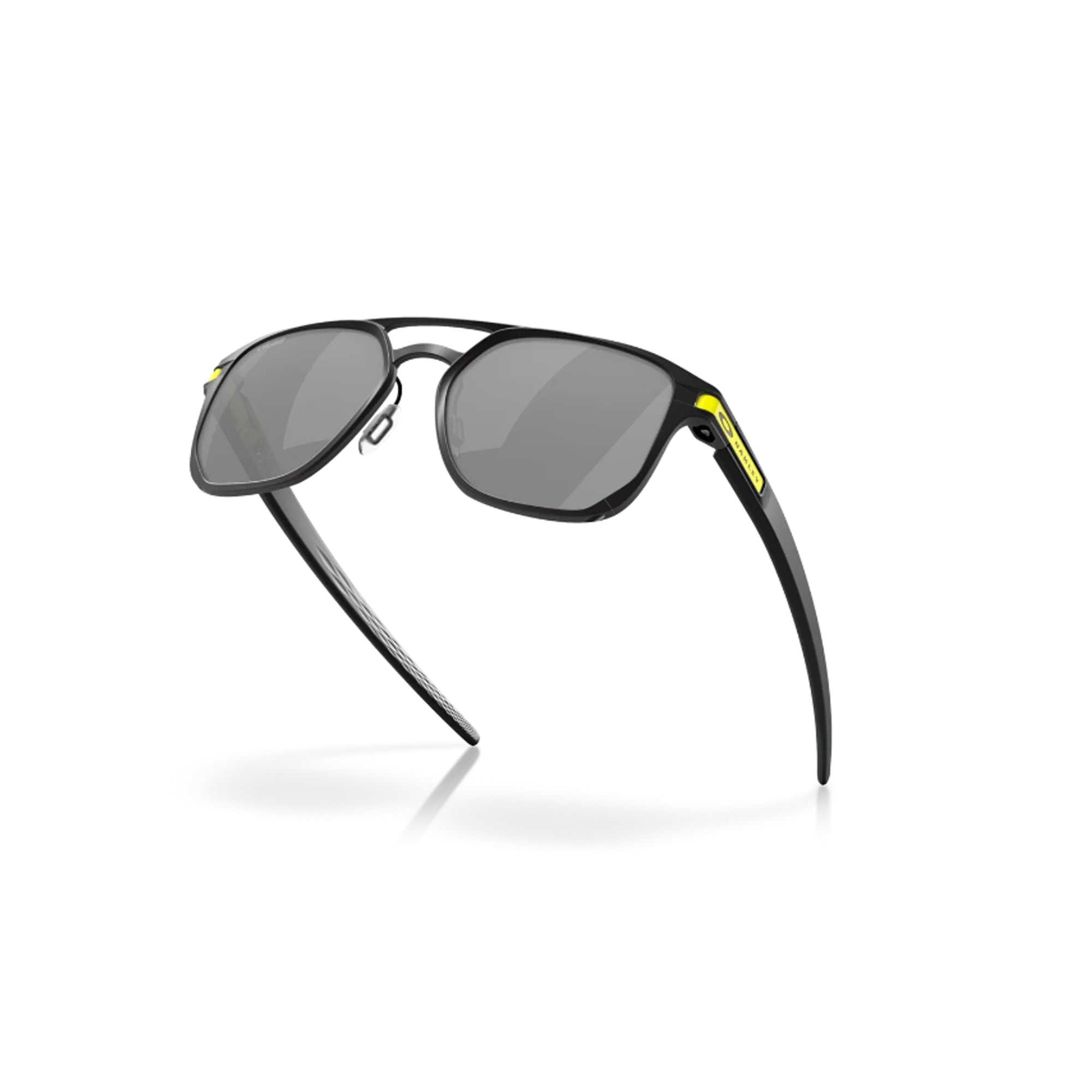 Oakley Latch Alpha Metal Black/Yellow Frame Prizm Black Grey Sunglass - InstaSport