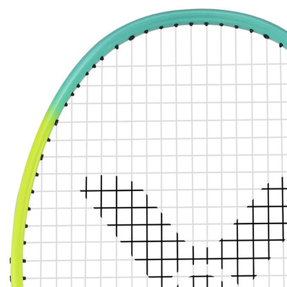 Victor Aura Speed 9 Strung Badminton Racket - Light Lime - 4U