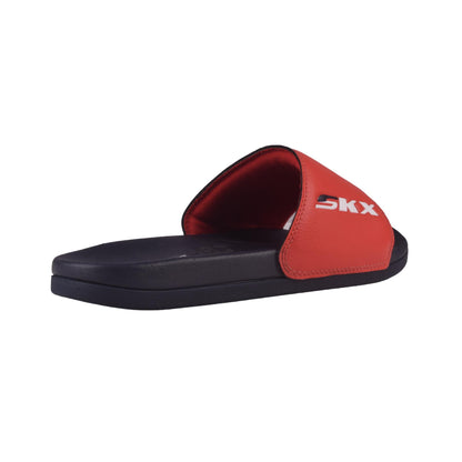 Skechers Men Casual Slides Slippers BERLO GAMBIX Navy/Red - 894197ID