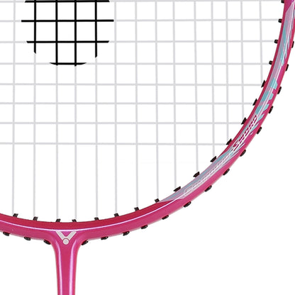 Victor Aura Speed 9 Strung Badminton Racket - Pink - 4U