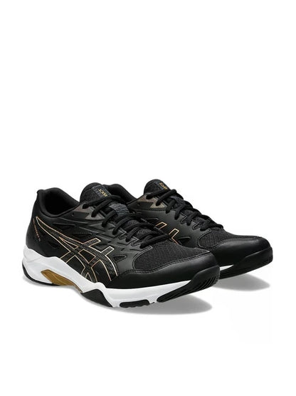 Asics Gel Rocket 11 (Black/ Pure Gold) Badminton Shoes - InstaSport