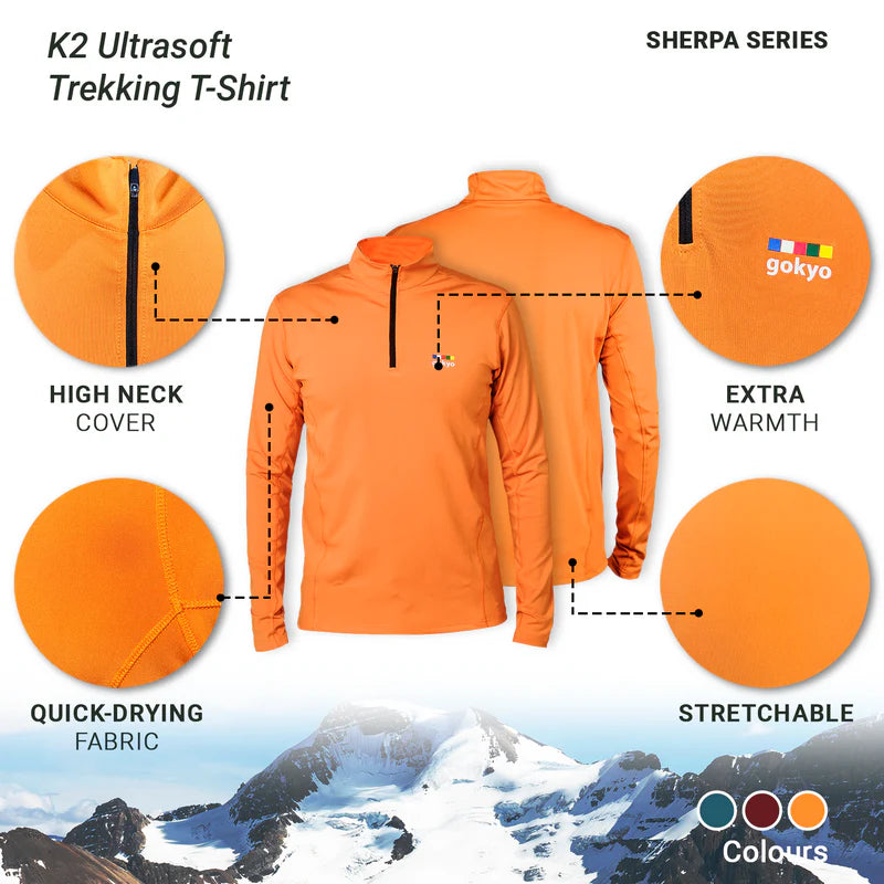 Gokyo K2 Ultrasoft Sherpa Series Trekking T-Shirt - InstaSport