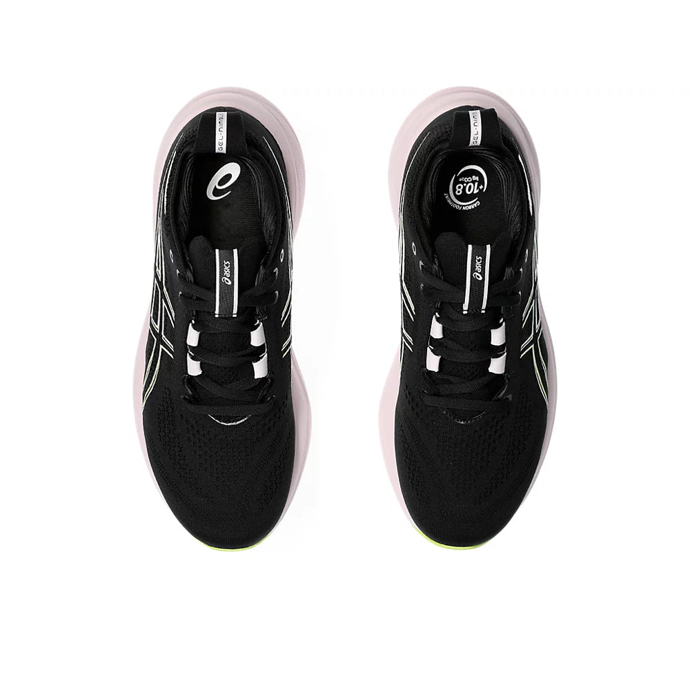 ASICS GEL NIMBUS 26 (M) - (BLACK/ NEON LIME) RUNNING SHOES - InstaSport