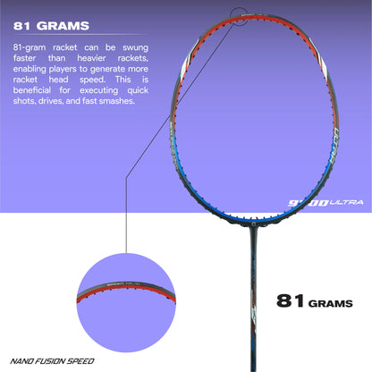 Apacs Nano Fusion Speed 9000 Ultra Badminton Racket - 5U - InstaSport