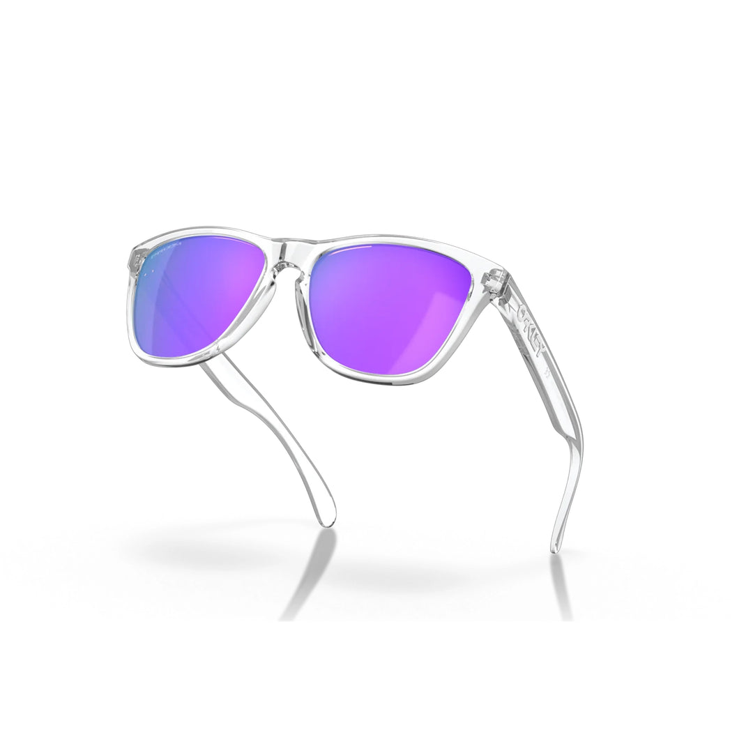 Oakley Frogskins Polished Clear Prizm Violet Sunglass